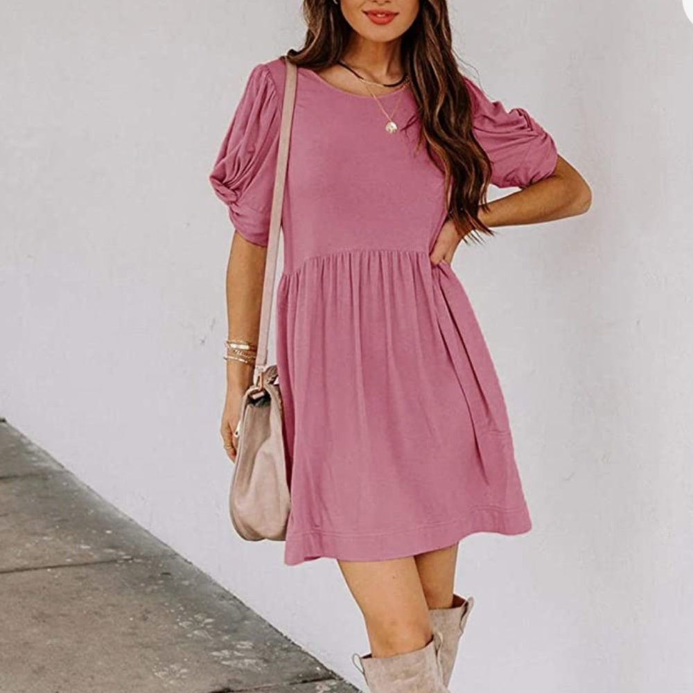 NWOT Pink Swing Dress with pockets